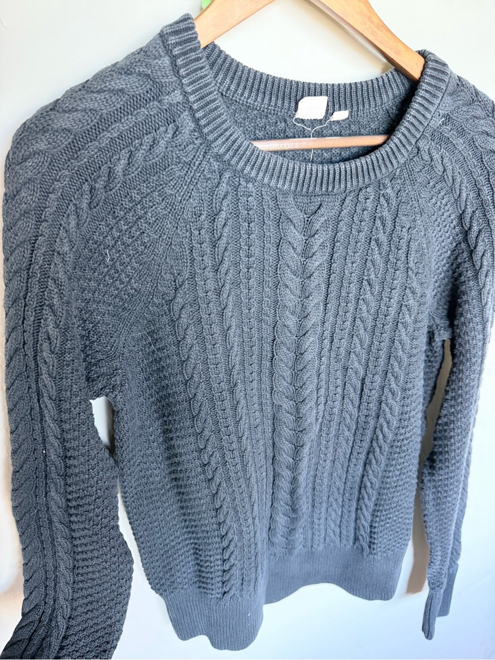 GAP Black Ribbed Knit Sweater | size L Tall